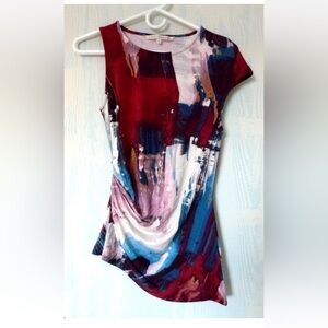 Rachel Roy Womens Abstract Knit Blouse, Multicoloured, small